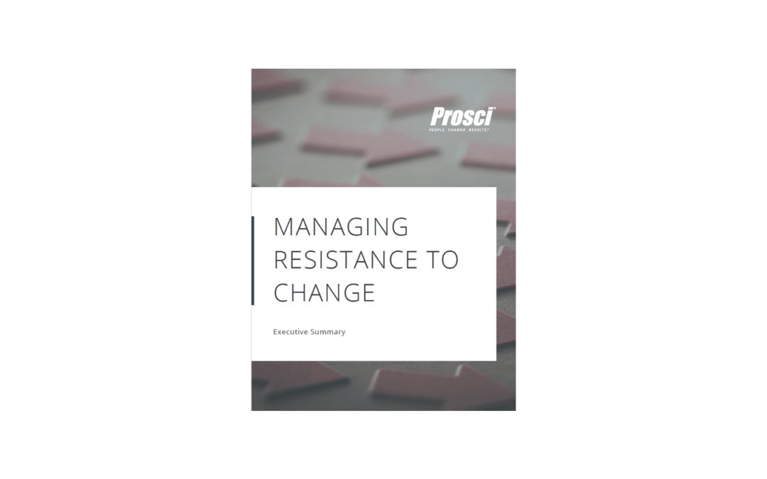 Managing Resistance To Change Executive Summary