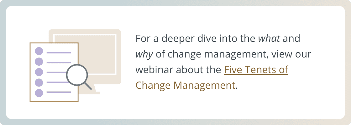 callout 5 tenets of change management